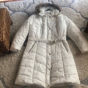White Sporto Brand Quilted Coat